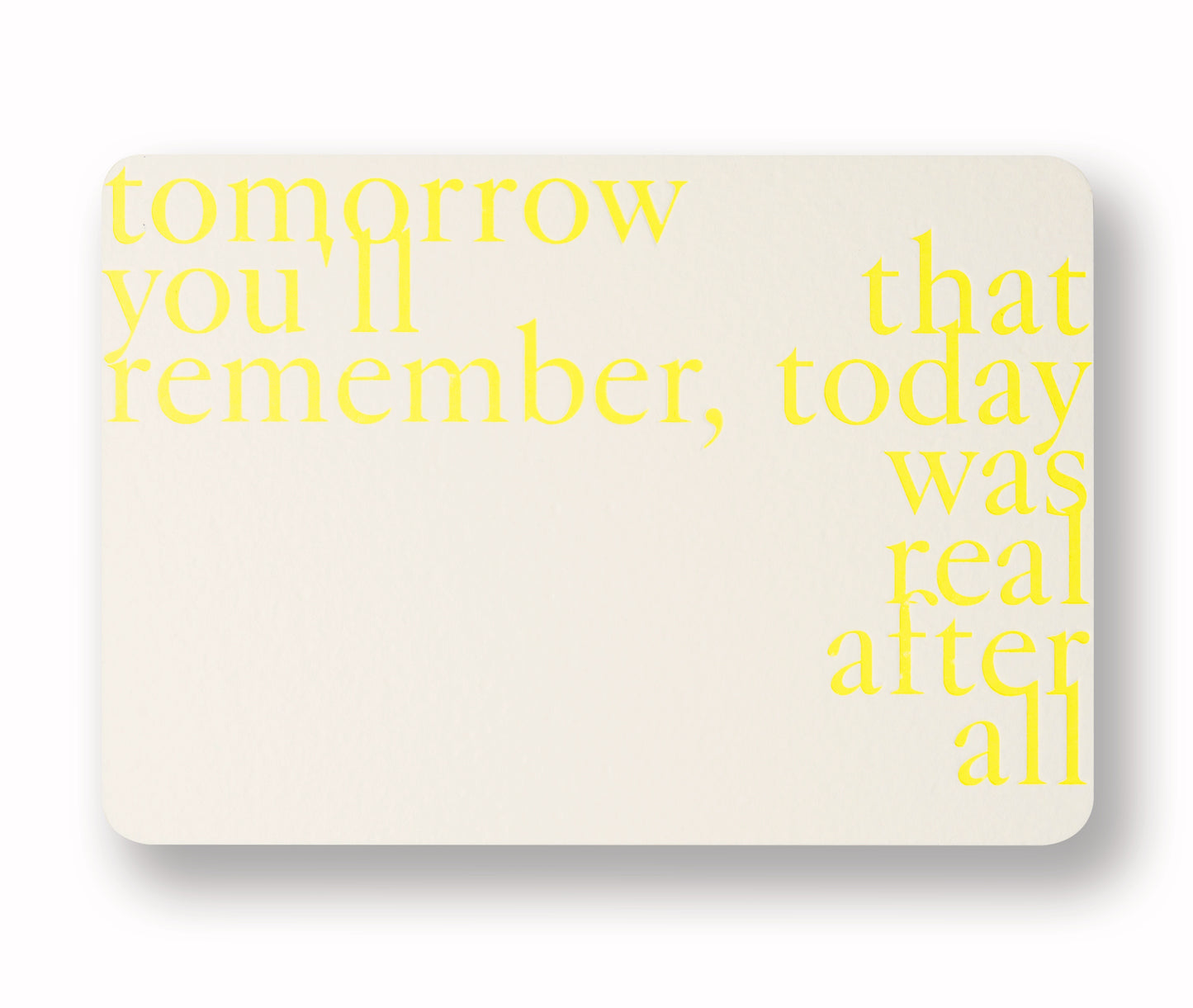 premium luxury designer postcard greeting card mental health inspiration letterpress @say.still